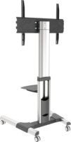 Techly 366198 50"-92" LCD TV/Monitor mobil padlóállvány - Ezüst (1 kijelző)