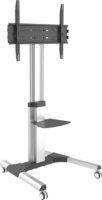 Techly 366198 50"-92" LCD TV/Monitor mobil padlóállvány - Ezüst (1 kijelző)