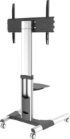 Techly 366198 50"-92" LCD TV/Monitor mobil padlóállvány - Ezüst (1 kijelző)