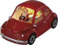 Emos DCLW19 10 cm magas télapó autóval LED-es karácsonyi asztali dísz