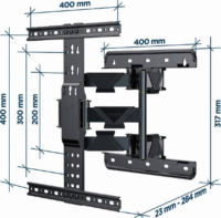 Gembird WM-65ST-01 32"-65" LCD TV/Monitor fali tartó - Fekete (1 kijelző)