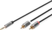 Digitus DB-510330-018-S 3.5mm Jack apa - 2x RCA apa Kábel (1.8m)