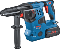 Bosch GBH 18V-28 CF Professional Akkus Fúró-vésőkalapács + 2 x 8.0Ah Akku + Gyorstöltő + Porelszívó