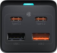 Baseus GaN3 Pro Elosztó 1 aljzatos + 2x USB-A + 2x USB-C 1m - Fekete