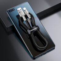 Baseus Cafule USB-A apa - USB-C apa Adat és töltő kábel - Fekete (0.25m)