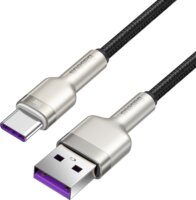 Baseus Cafule USB-A apa - USB-C apa Adat és töltő kábel - Fekete (0.25m)