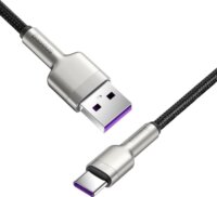 Baseus Cafule USB-A apa - USB-C apa Adat és töltő kábel - Fekete (0.25m)