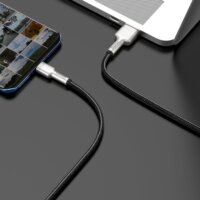 Baseus Cafule USB-A apa - USB-C apa Adat és töltő kábel - Fekete (0.25m)