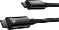 Baseus Tungsten Gold USB-C apa - USB-c apa Adat és töltő kábel - Fekete (1m)