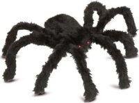 Family Halloween Beltéri LED pókháló pókkal fényfüggöny 70cm átmérő - Meleg fehér