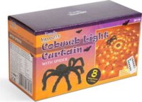 Family Halloween Beltéri LED pókháló pókkal fényfüggöny 70cm átmérő - Meleg fehér