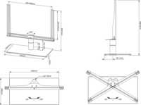 Multibrackets M VESA Tablestand Turn 46"-60" LCD TV/Monitor asztali tartó - Fekete (1 kijelző)