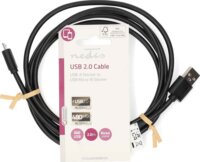 Nedis USB-A apa - MicroUSB-B apa 2.0 Adat és töltő kábel - Fekete (2m)