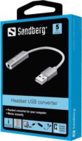 Sandberg Headset USB apa - 3.5mm Jack anya Adapter