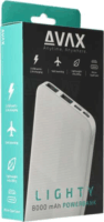 Avax PB103W Lighty Powerbank 8000mAh (2.1A / 5V) - Fehér
