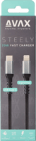 Avax Steely USB C - Lightning adat és töltőkábel 1,5 m