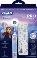 Oral-B Pro Kids Szónikus fogkefe tartóval - Kék/Jégvarázs