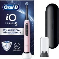 Oral-B iO Series 5 Magnetikus Elektromos fogkefe tokkal - Rózsaszín/Fekete