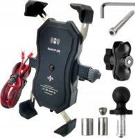 Freedconn MC1W Mobiltelefon Motorbiciklis tartó/töltő - Fekete