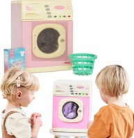 Casdon: Elektromos játék mosógép kiegészítőkkel - Rózsaszín