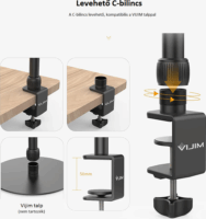 Ulanzi UL-2731 Vijim LS10 Multifunkciós asztali állvány - Fekete