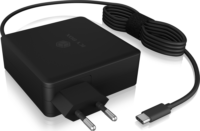 Icy Box IB-PS101-PD 1x USB Type-C / 1x USB-A Hálózati töltő - Fekete (90W)