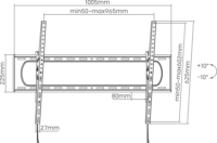 Manhattan 461931 60"-120" LCD TV fali tartó - Fekete