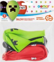 Gemar Balloons Minecraft: Pixelek lufi csomag - 6 darabos
