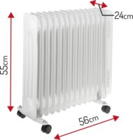 Adler AD 7818 Elektromos Olajradiátor 13 tagos 2500W - Fehér