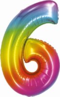 Godan Szivárvány színű számos fólia lufi - 6