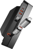 Baseus T-Space for Tesla Autós töltő 3A (4x USB) Fekete