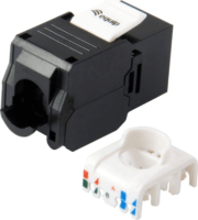 Equip 769226 CAT6a Keystone aljzat - Fekete (8db / csomag)