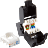 Equip 769226 CAT6a Keystone aljzat - Fekete (8db / csomag)