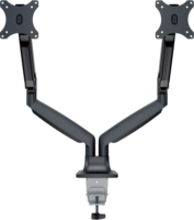 Multibrackets M Deskmount 15"-30" LCD TV/Monitor asztali tartó - Fekete (2 kijelző)