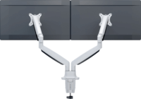 Multibrackets M Deskmount 15"-27" LCD TV/Monitor asztali tartó - Fehér (2 kijelző)