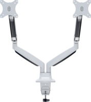 Multibrackets M Deskmount 15"-27" LCD TV/Monitor asztali tartó - Fehér (2 kijelző)
