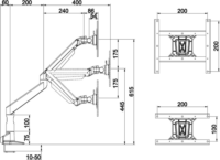 Multibrackets Vesa XL 15"-38" LCD TV/Monitor asztali tartó - Fekete