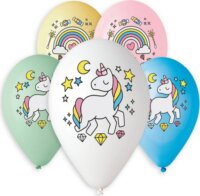 Gemar Ballons Unikornis mintájú lufi csomag (5 darabos)