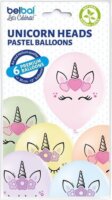 Belbal Unikornis fejek léggömb csomag (6 darabos)