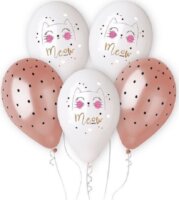 Godan Cica mintás pöttyös prémium lufi - 5 darabos