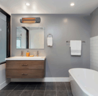 Nedis HTBA10GY Fürdőszobai Fali Elektromos Kvarc Hősugárzó 1200W - Ezüst