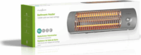 Nedis HTBA10GY Fürdőszobai Fali Elektromos Kvarc Hősugárzó 1200W - Ezüst