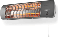 Nedis HTBA10GY Fürdőszobai Fali Elektromos Kvarc Hősugárzó 1200W - Ezüst