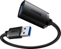 Baseus AirJoy Series USB-A apa - USB-A anya 3.0 Hosszabbító kábel - Fekete (0.5m)