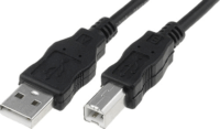 Assmann USB-A 2.0 M - USB-B 2.0 M Adapterkábel 5m - Fekete