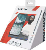 Canyon WS-303 3in1 Vezeték nélküli töltő - Szürke (15W)