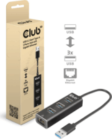 Club3D CSV-1430A USB-A 3.2 HUB (3 port + 1db RJ45)