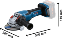 Bosch GWS 18V-15 P Professional Solo Akkumulátoros sarokcsiszoló (Akku és töltő nélkül)