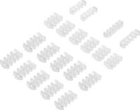 Silverstone SST-PP09 Kábelfésű Szett - Átlátszó (20 db / csomag)