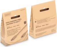 Digitus DB-600109-010-W USB-C apa - Lightning apa 2.0 Adat és töltőkábel - Fehér (1m)